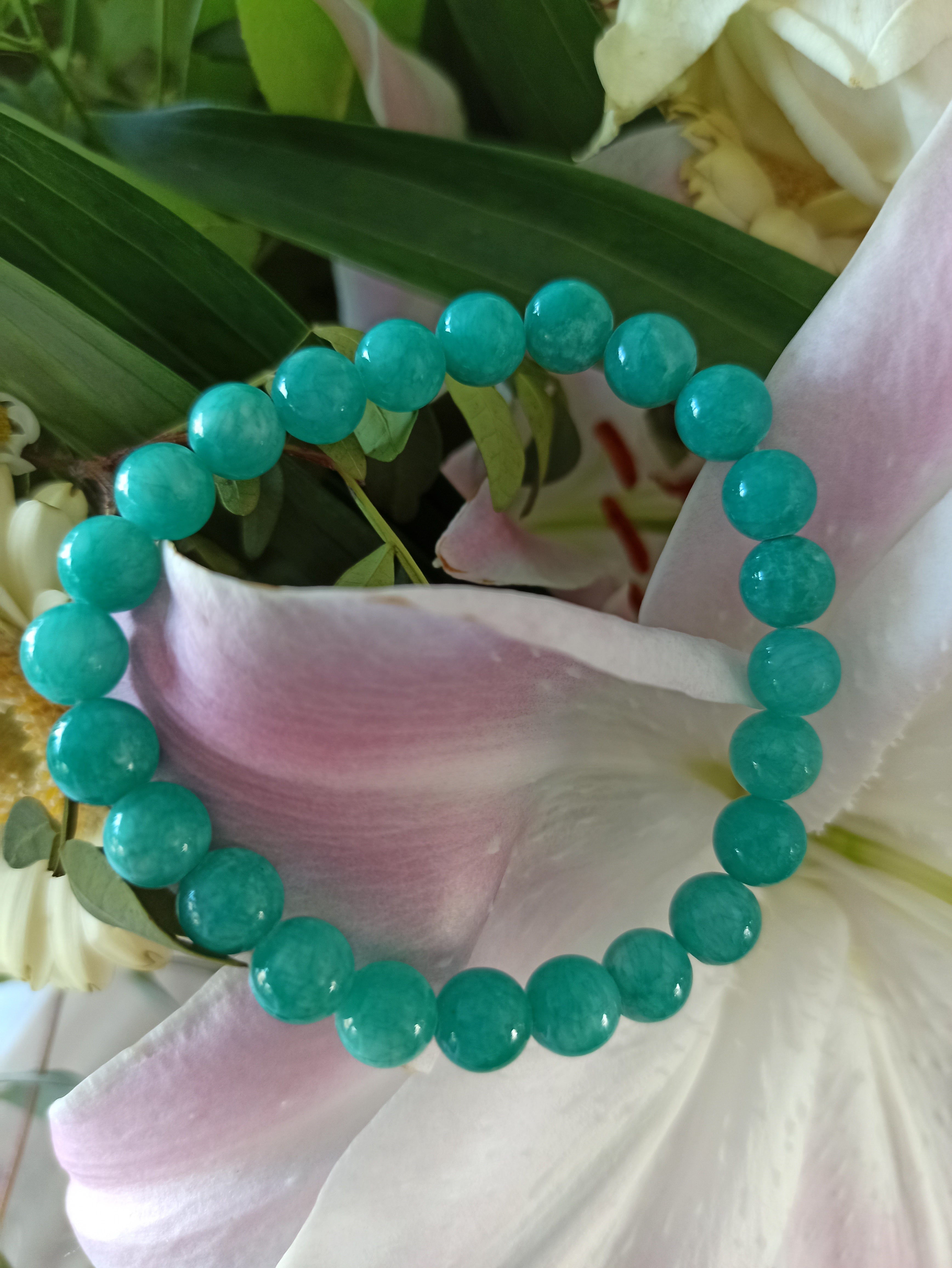 Azuurblauwe Agaat edelsteen armband | Marga Jacobs