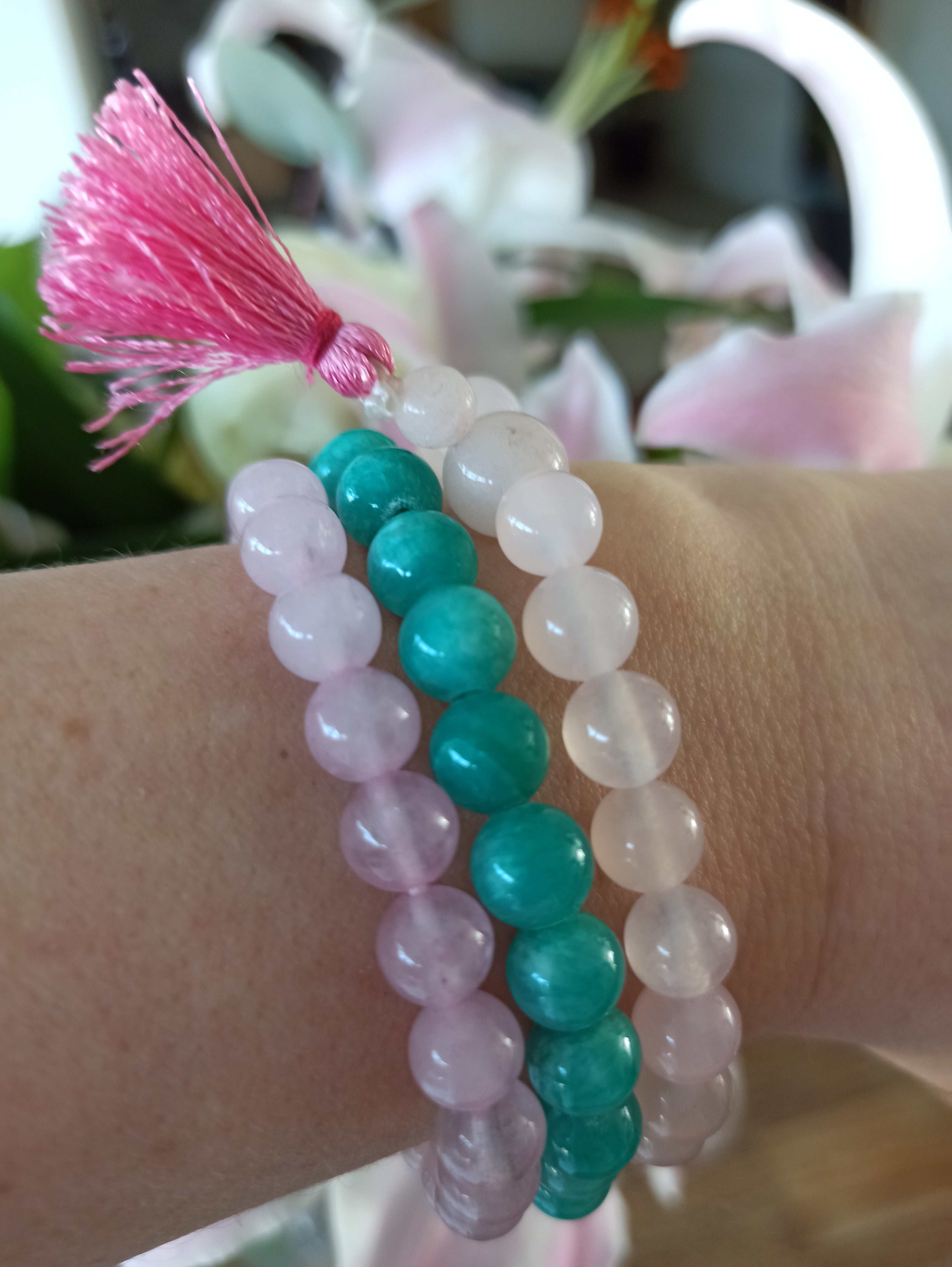 Azuurblauwe Agaat edelsteen armband | Marga Jacobs