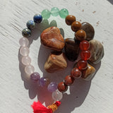 Chakra edelsteen armband met flosje | Marga Jacobs
