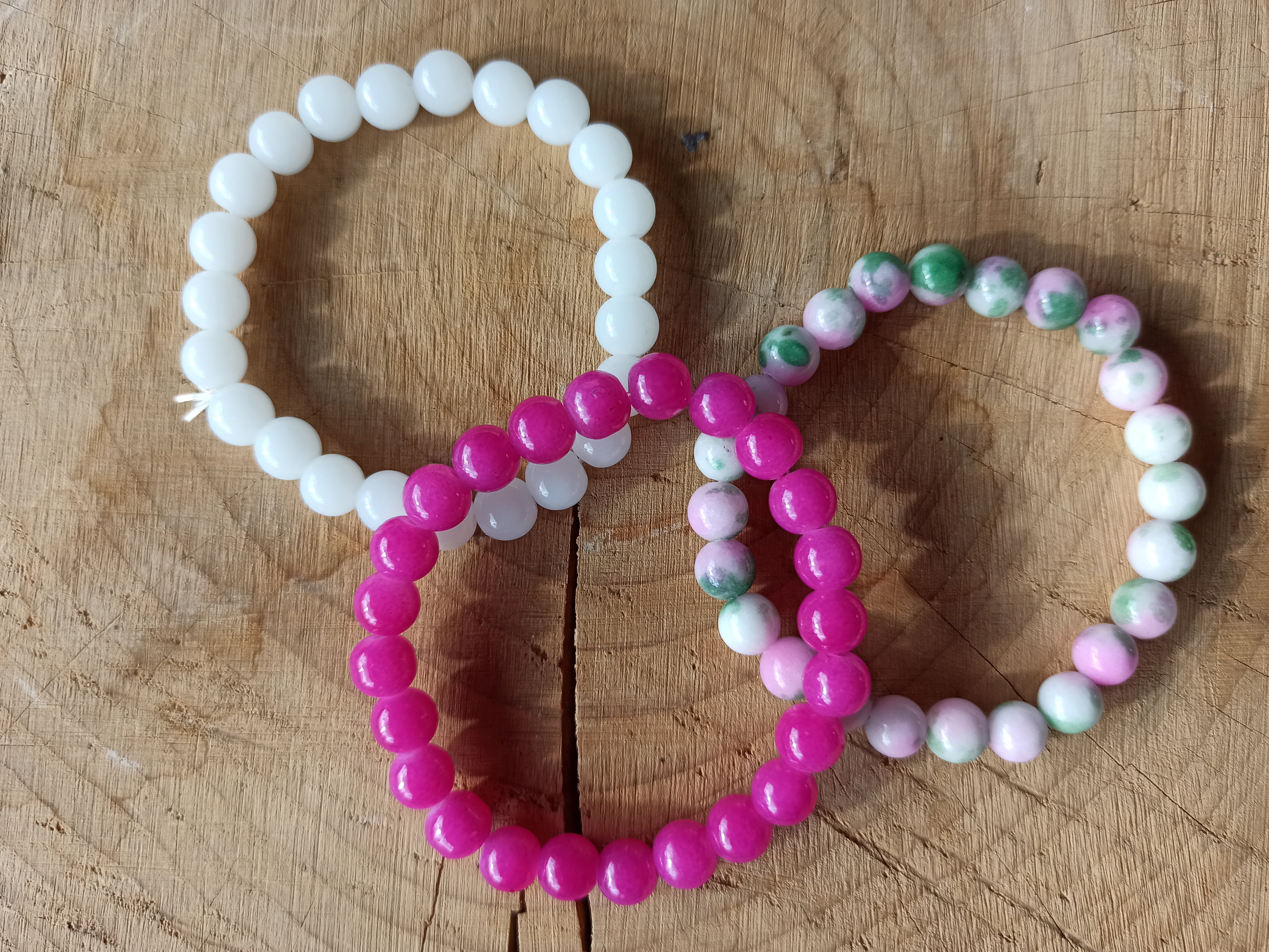 Roze Agaat edelsteen armband | Marga Jacobs