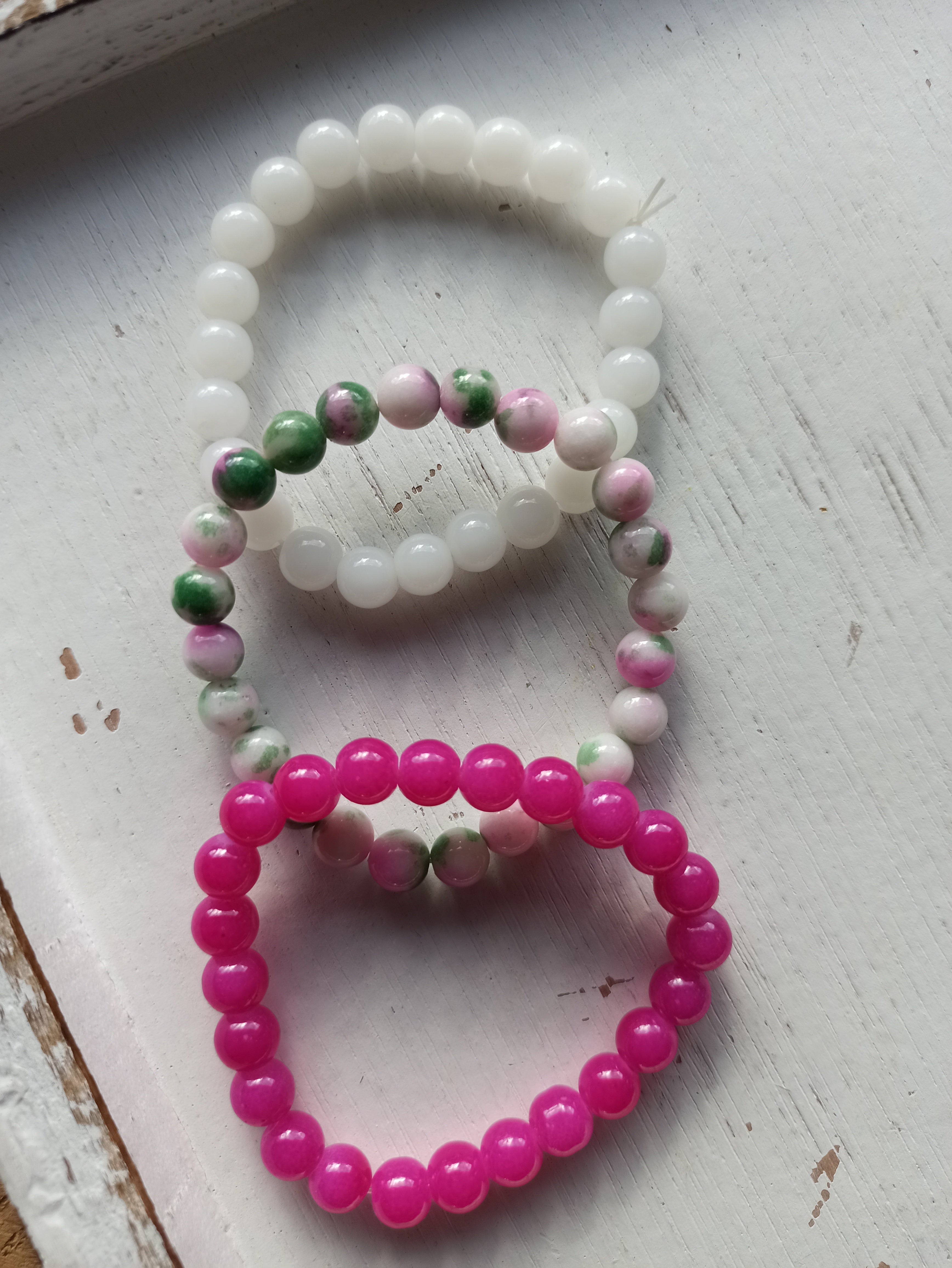 Roze Agaat edelsteen armband | Marga Jacobs