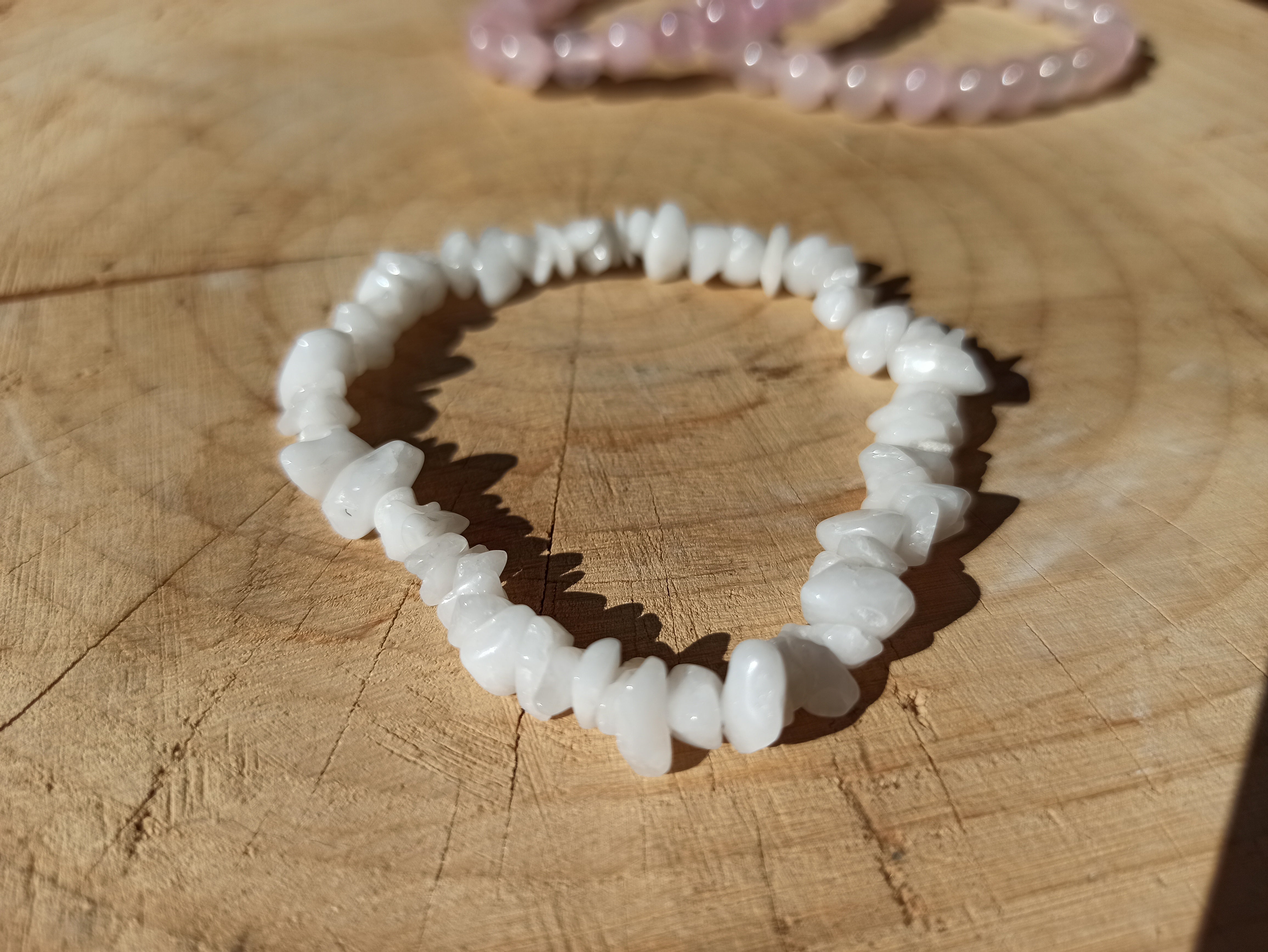 Sneeuwkwarts edelsteen armband split | Marga Jacobs