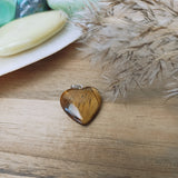 Tijgeroog edelsteen hanger hart | Marga Jacobs