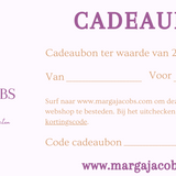 Marga Jacobs cadeaubon: 25 €
