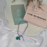 Amazoniet armband met maan | Uchu Reminders – curated crystal by Marga Jacobs | rust, symboliek en intuïtieve zelfzorg