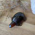 Barnsteen schildpad 1 – curated crystal by Marga Jacobs | rust, symboliek en intuïtieve zelfzorg