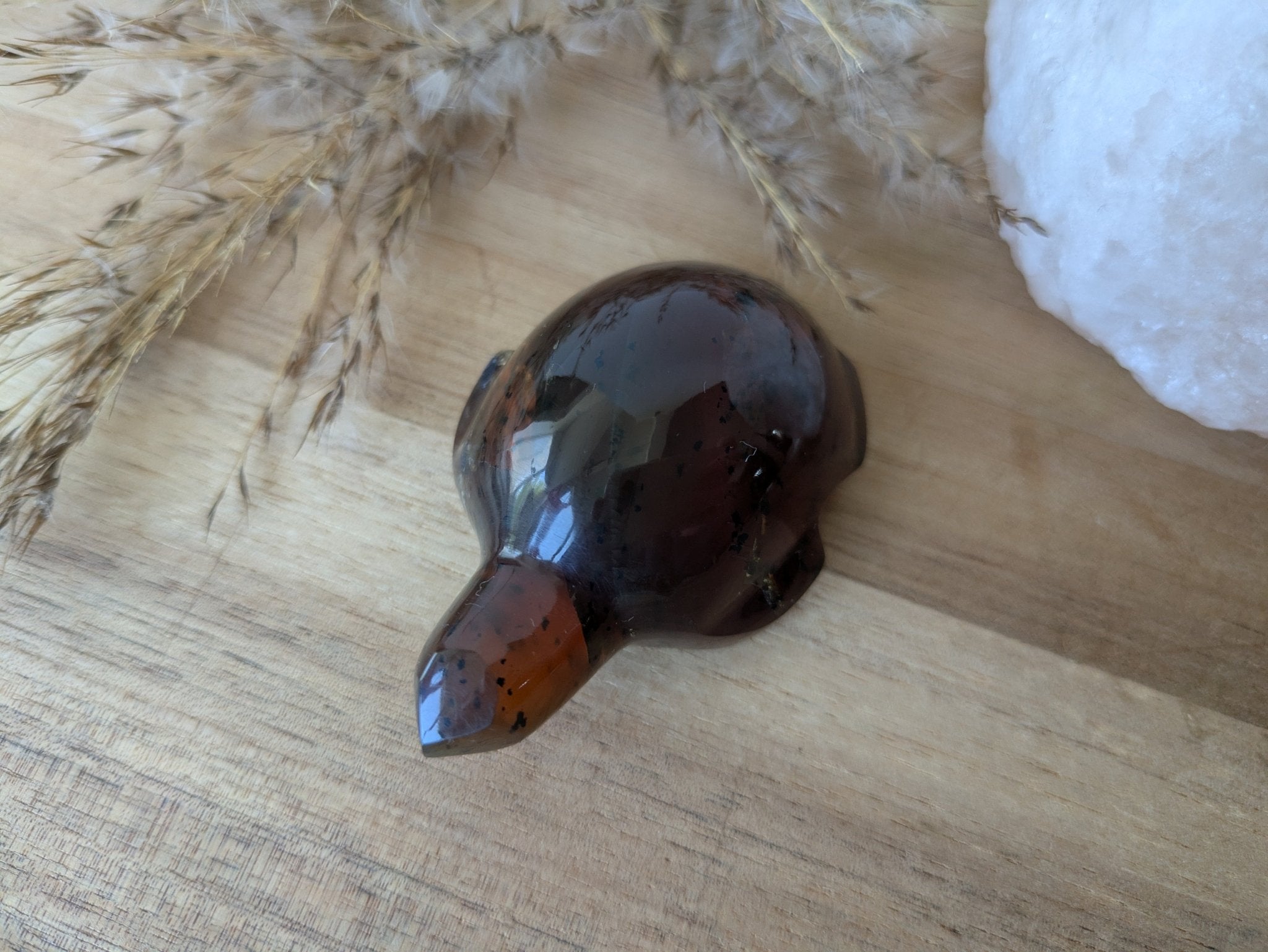 Barnsteen schildpad 2 – curated crystal by Marga Jacobs | rust, symboliek en intuïtieve zelfzorg