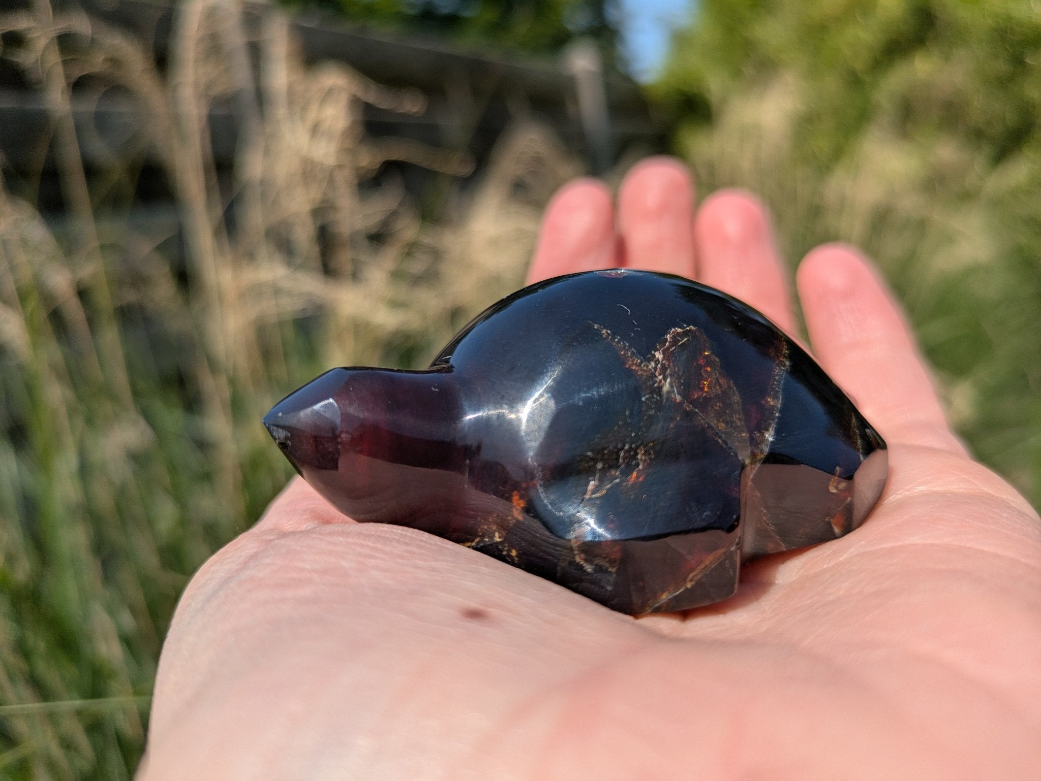 Barnsteen schildpad 3 – curated crystal by Marga Jacobs | rust, symboliek en intuïtieve zelfzorg