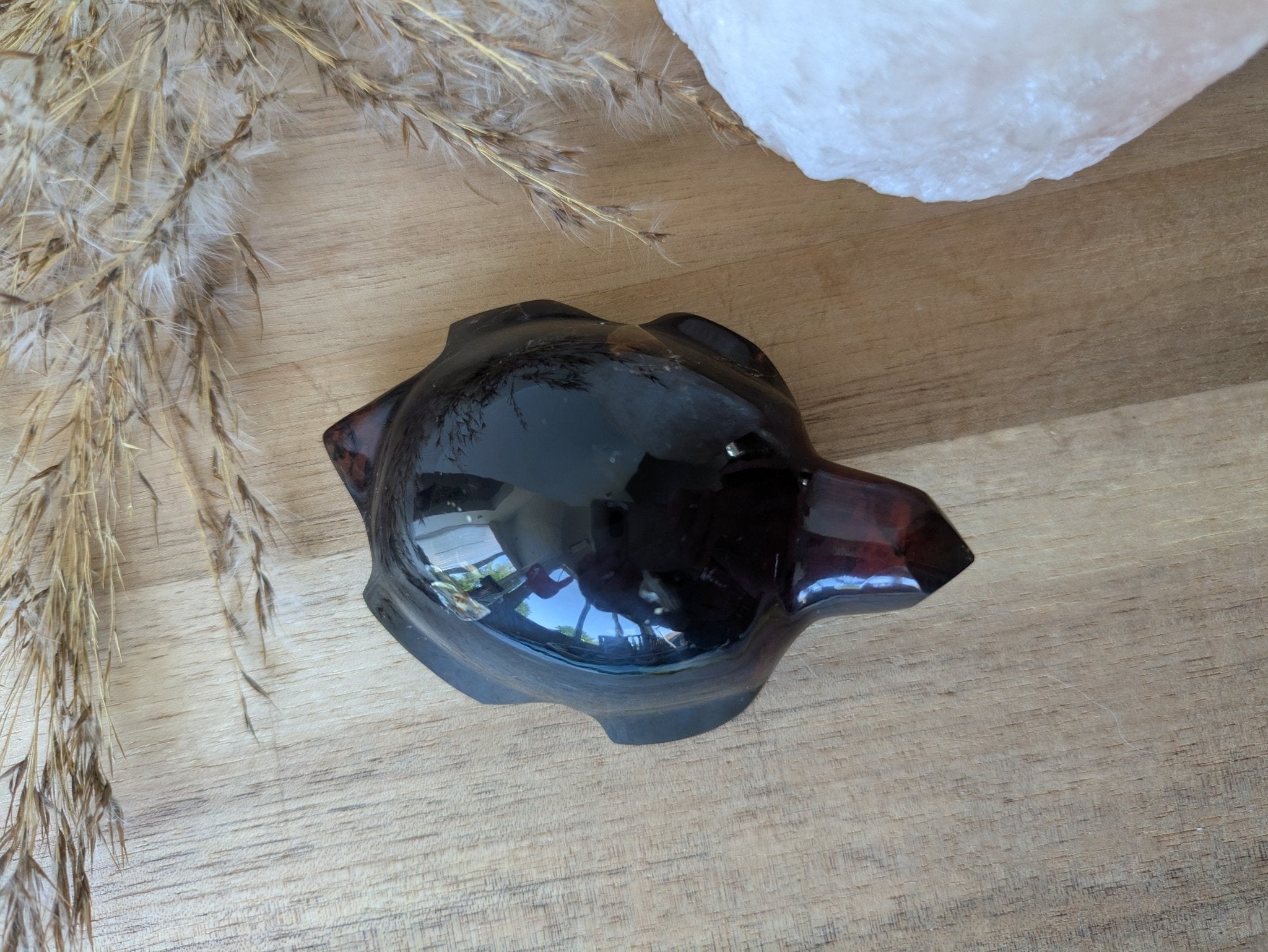 Barnsteen schildpad 3 – curated crystal by Marga Jacobs | rust, symboliek en intuïtieve zelfzorg