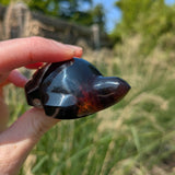 Barnsteen schildpad 3 – curated crystal by Marga Jacobs | rust, symboliek en intuïtieve zelfzorg