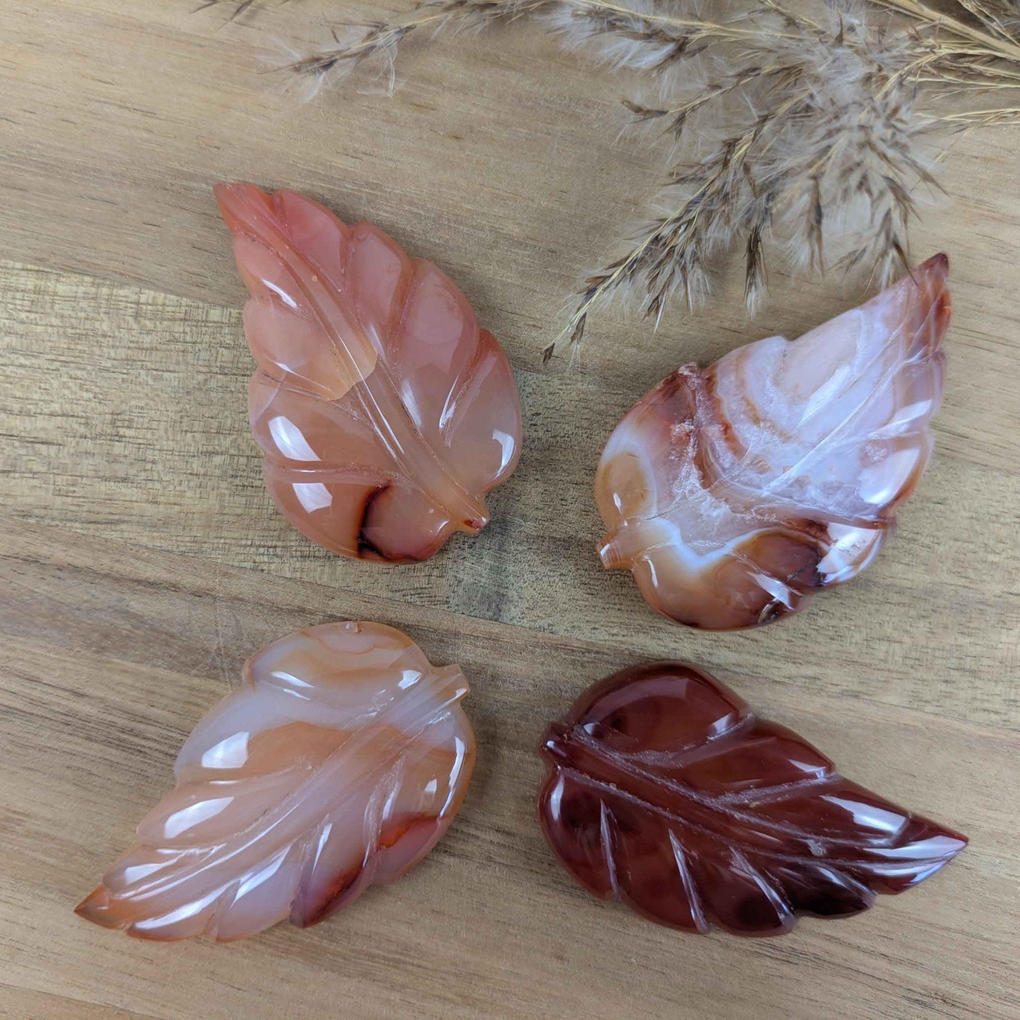 Carneool blad – curated crystal by Marga Jacobs | rust, symboliek en intuïtieve zelfzorg