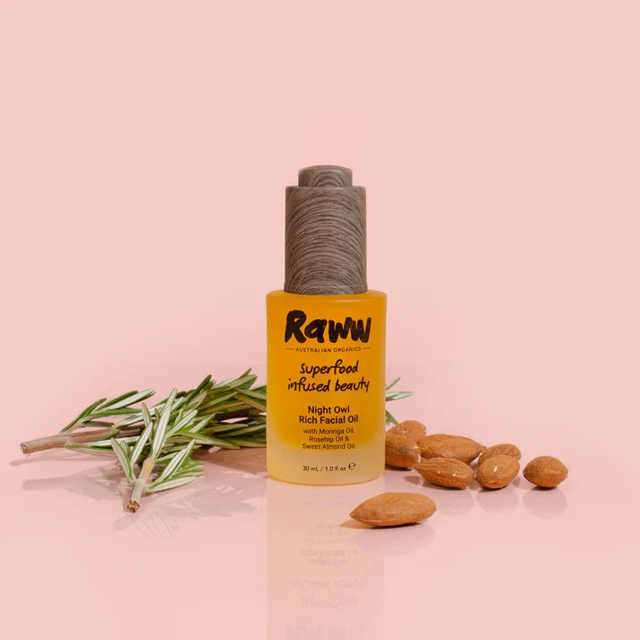 RAWW Night Owl Rich Facial Oil – curated crystal by Marga Jacobs | rust, symboliek en intuïtieve zelfzorg