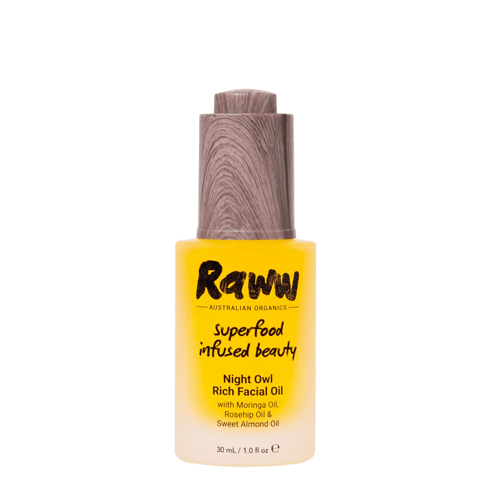 RAWW Night Owl Rich Facial Oil – curated crystal by Marga Jacobs | rust, symboliek en intuïtieve zelfzorg