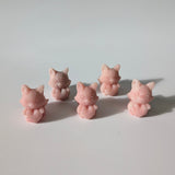 Roze opaal vosje met hartje
