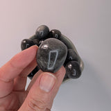 Zilverglans obsidiaan trommelsteen – bijzondere edelsteen, zorgvuldig gekozen door Marga Jacobs