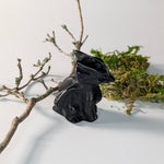Zwarte obsidiaan draakje – bijzondere edelsteen, zorgvuldig gekozen door Marga Jacobs