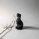Zwarte obsidiaan kat – bijzondere edelsteen, zorgvuldig gekozen door Marga Jacobs