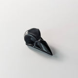 Zwarte obsidiaan ravenschedel – bijzondere edelsteen, zorgvuldig gekozen door Marga Jacobs