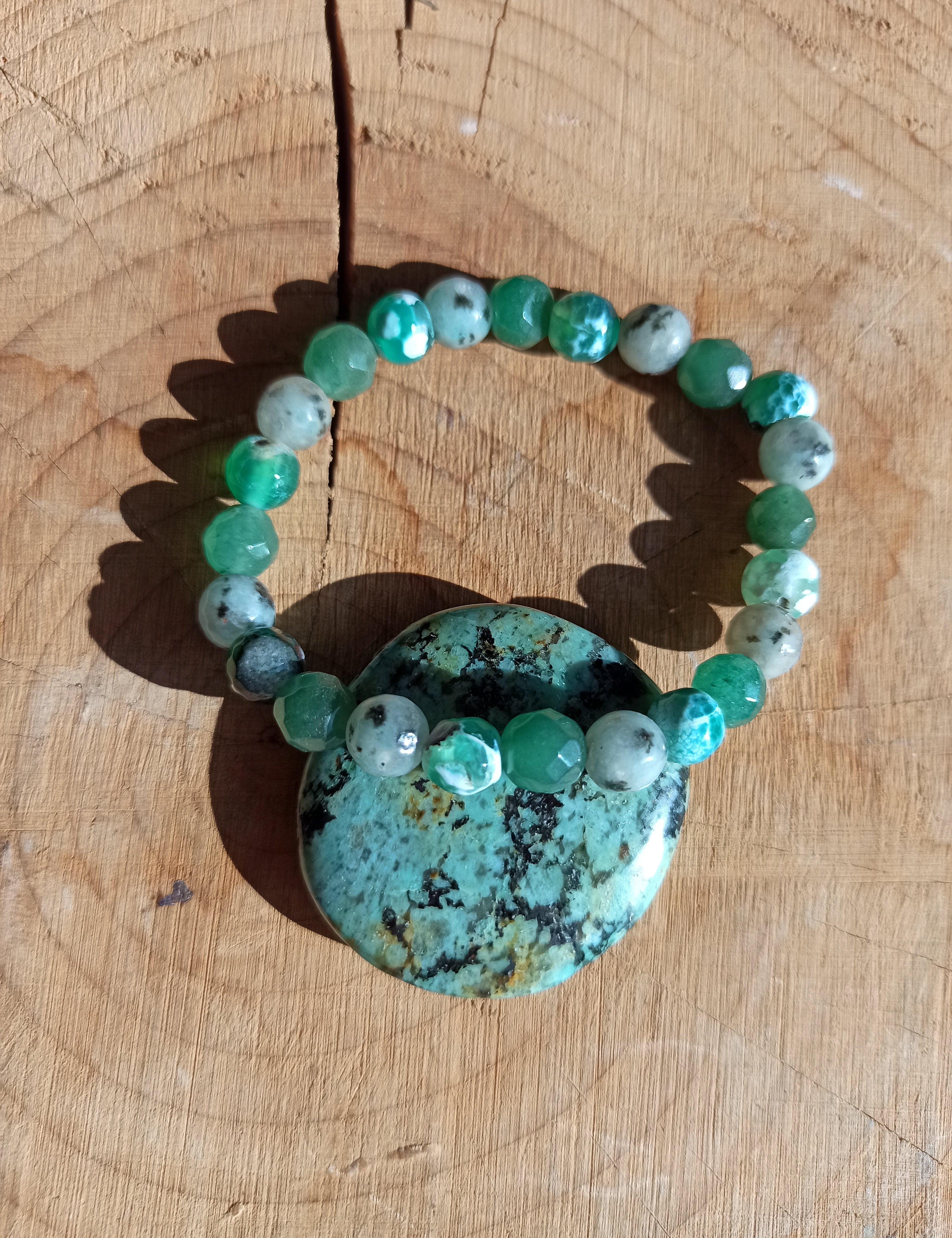 Aventurijn - Agaat (facet) edelsteen armband | Marga Jacobs