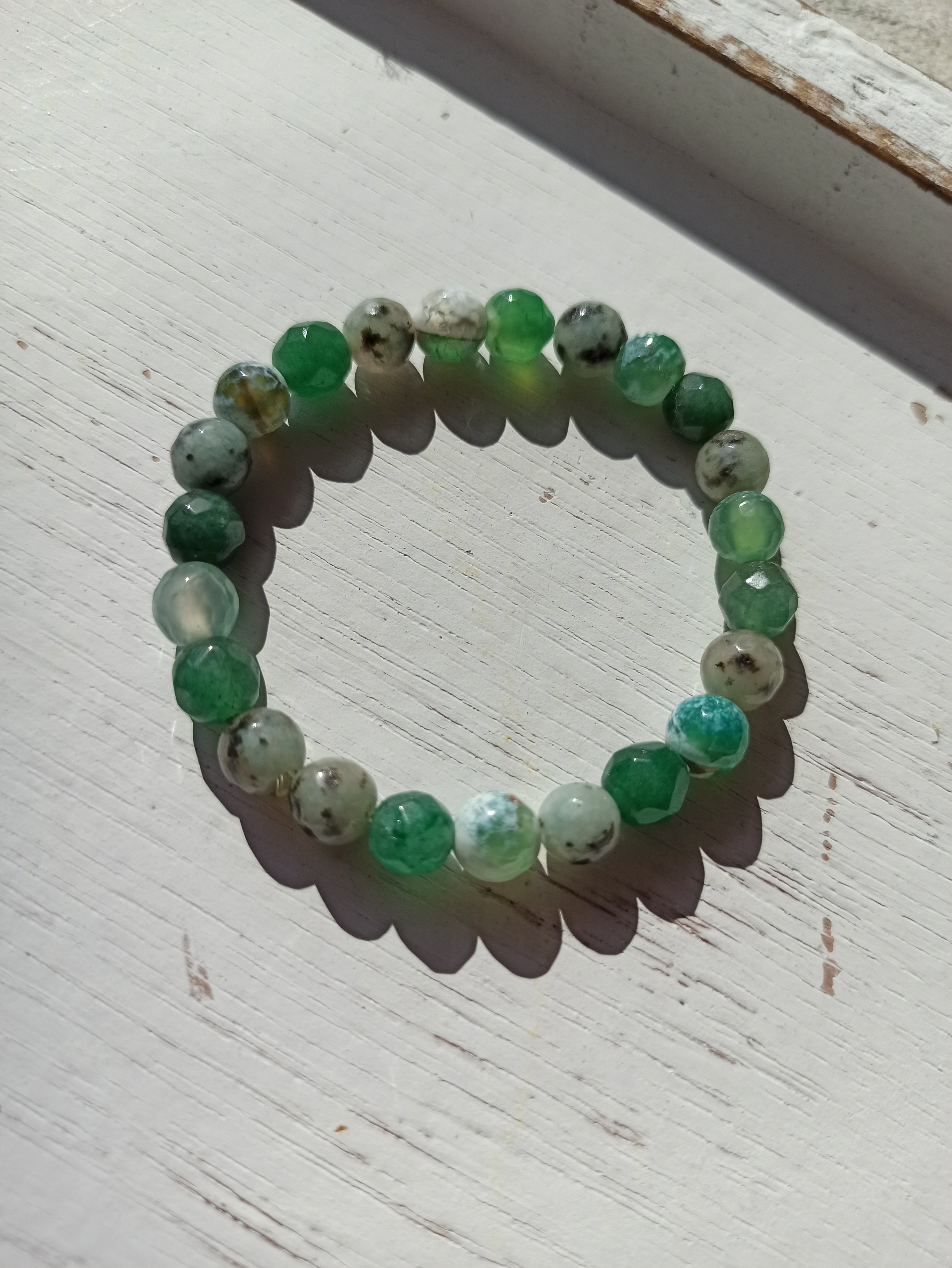 Aventurijn - Agaat (facet) edelsteen armband | Marga Jacobs