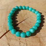 Azuurblauwe Agaat edelsteen armband | Marga Jacobs