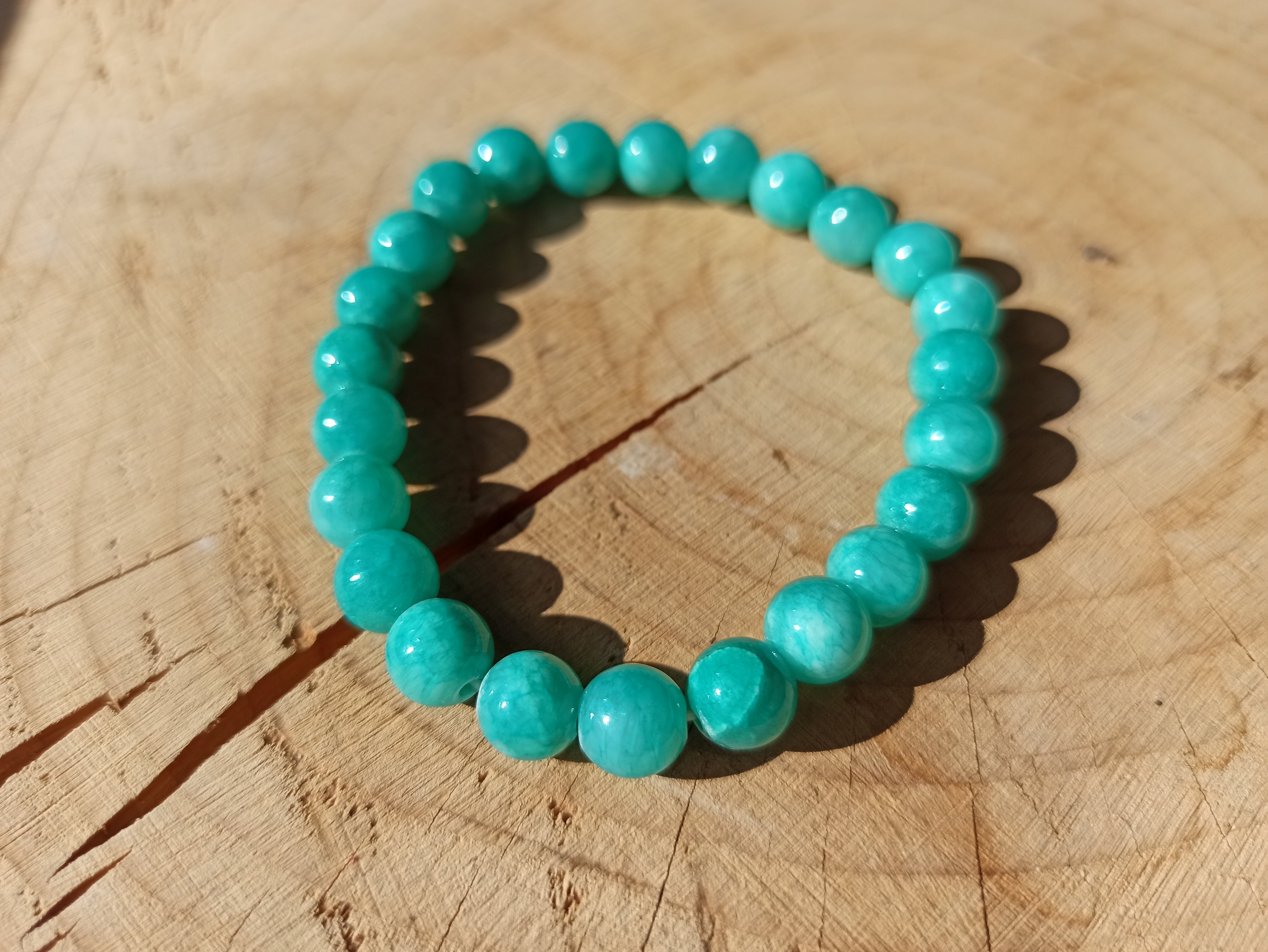 Azuurblauwe Agaat edelsteen armband | Marga Jacobs