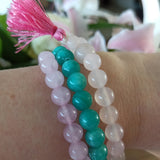 Azuurblauwe Agaat edelsteen armband | Marga Jacobs