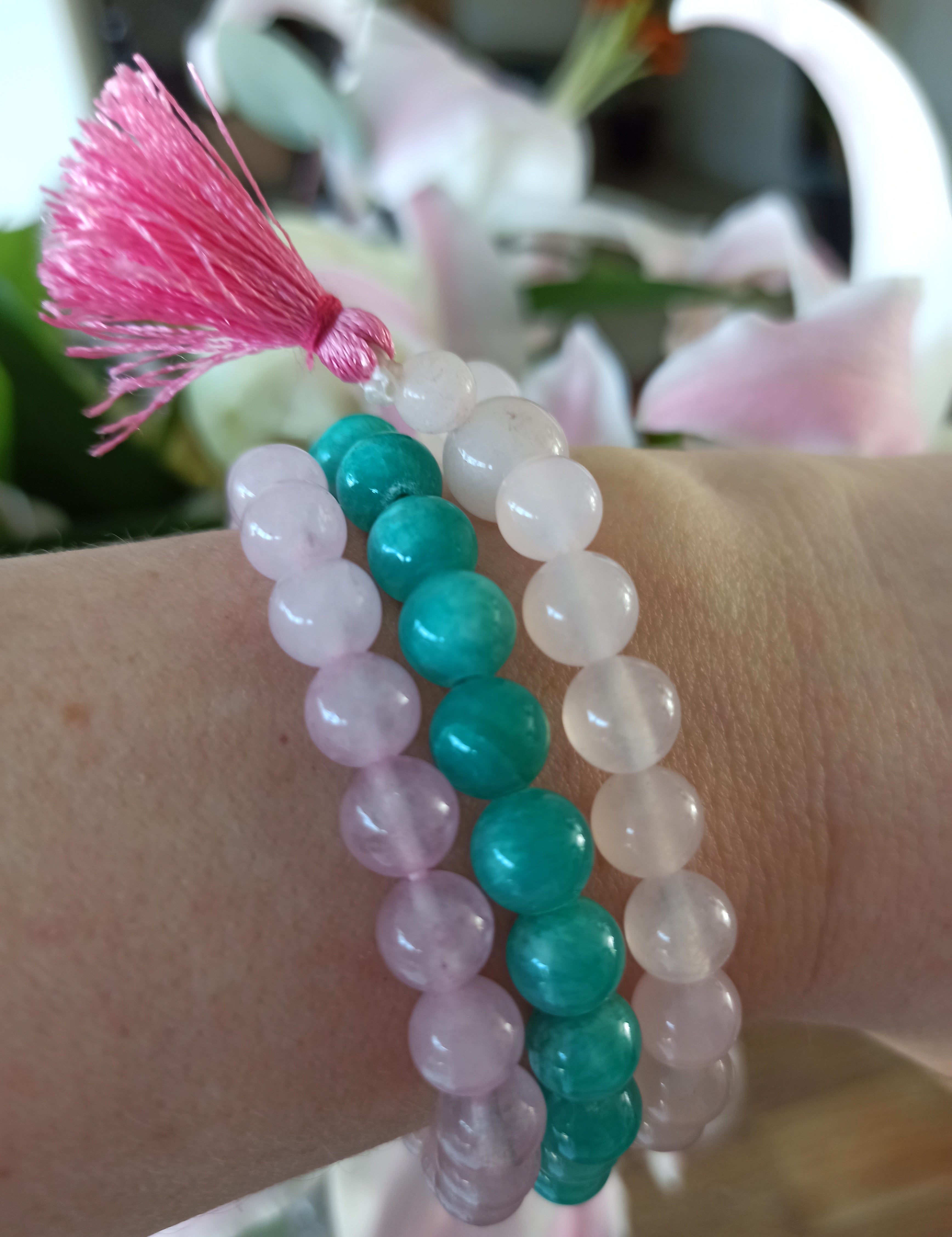 Azuurblauwe Agaat edelsteen armband | Marga Jacobs