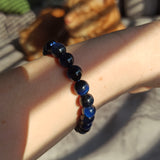 Blauwe agaat edelsteen armband | 8 mm
