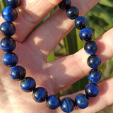 Blauwe agaat edelsteen armband | 8 mm