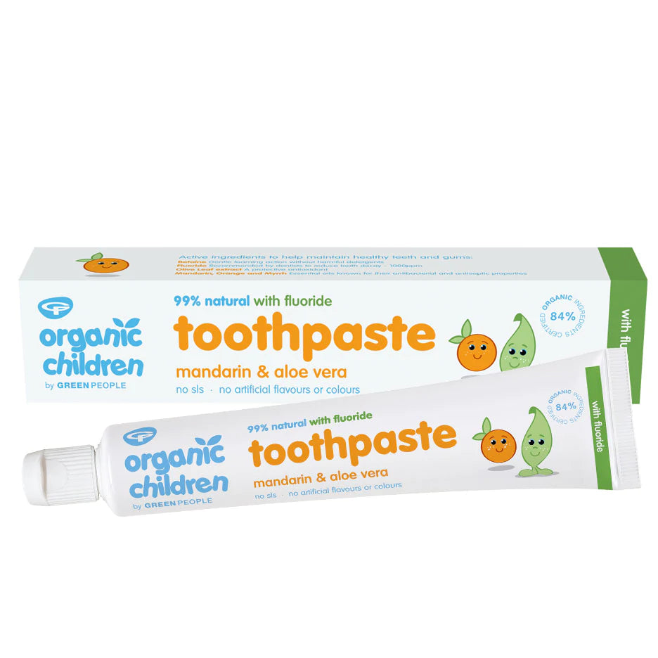 Green People Organic Children Mandarin & Aloe Vera Toothpaste - with fluoride | Marga Jacobs