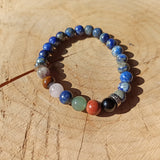 Lapis Lazuli edelsteen armband met chakrastenen | Marga Jacobs