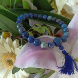 Lapis Lazuli edelsteen armband met flosje | Marga Jacobs