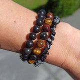 Onyx edelsteen armband met flosje | 8 mm | Marga Jacobs