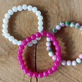Roze Agaat edelsteen armband | Marga Jacobs