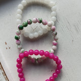 Roze Agaat edelsteen armband | Marga Jacobs