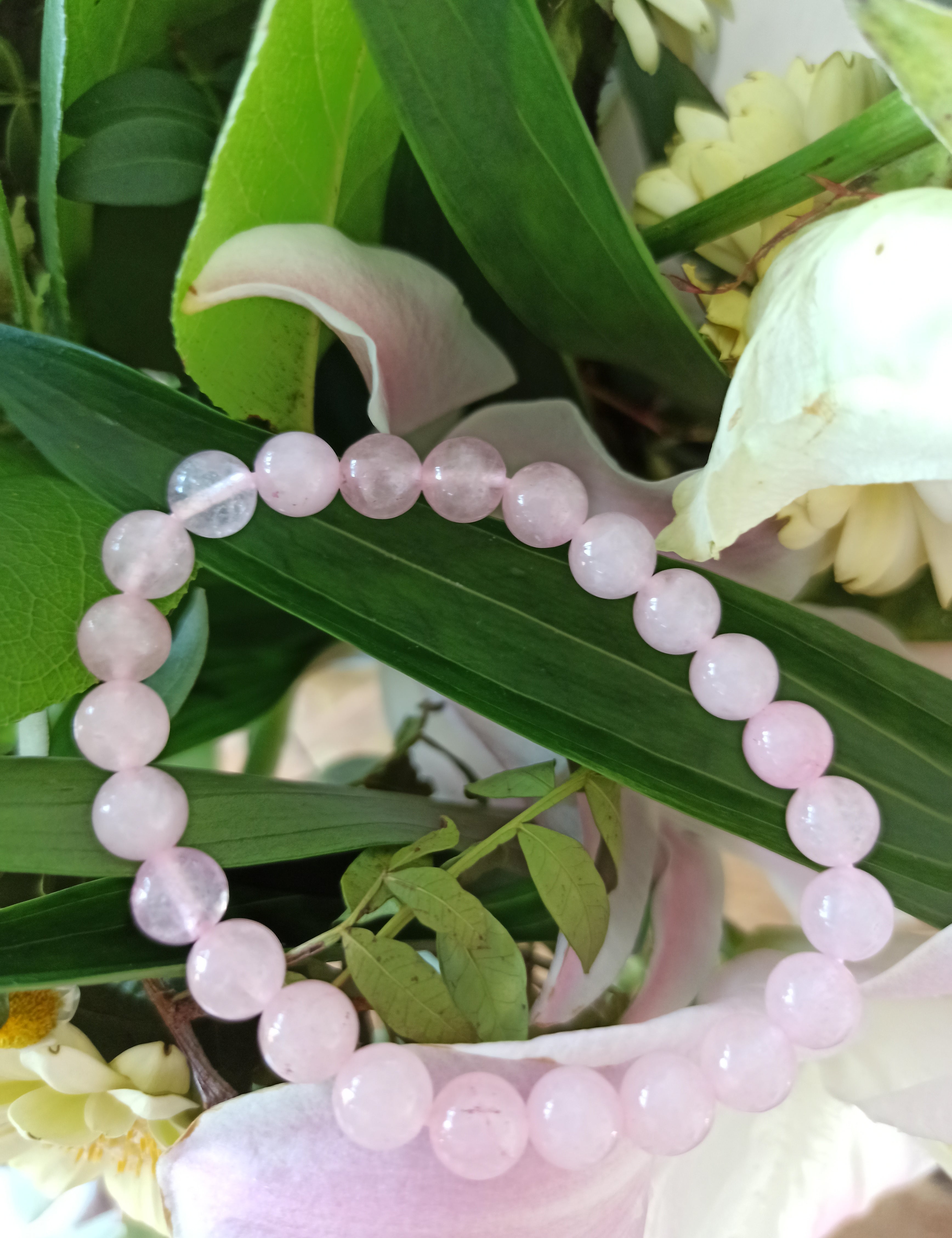 Rozenkwarts edelsteen armband | Marga Jacobs