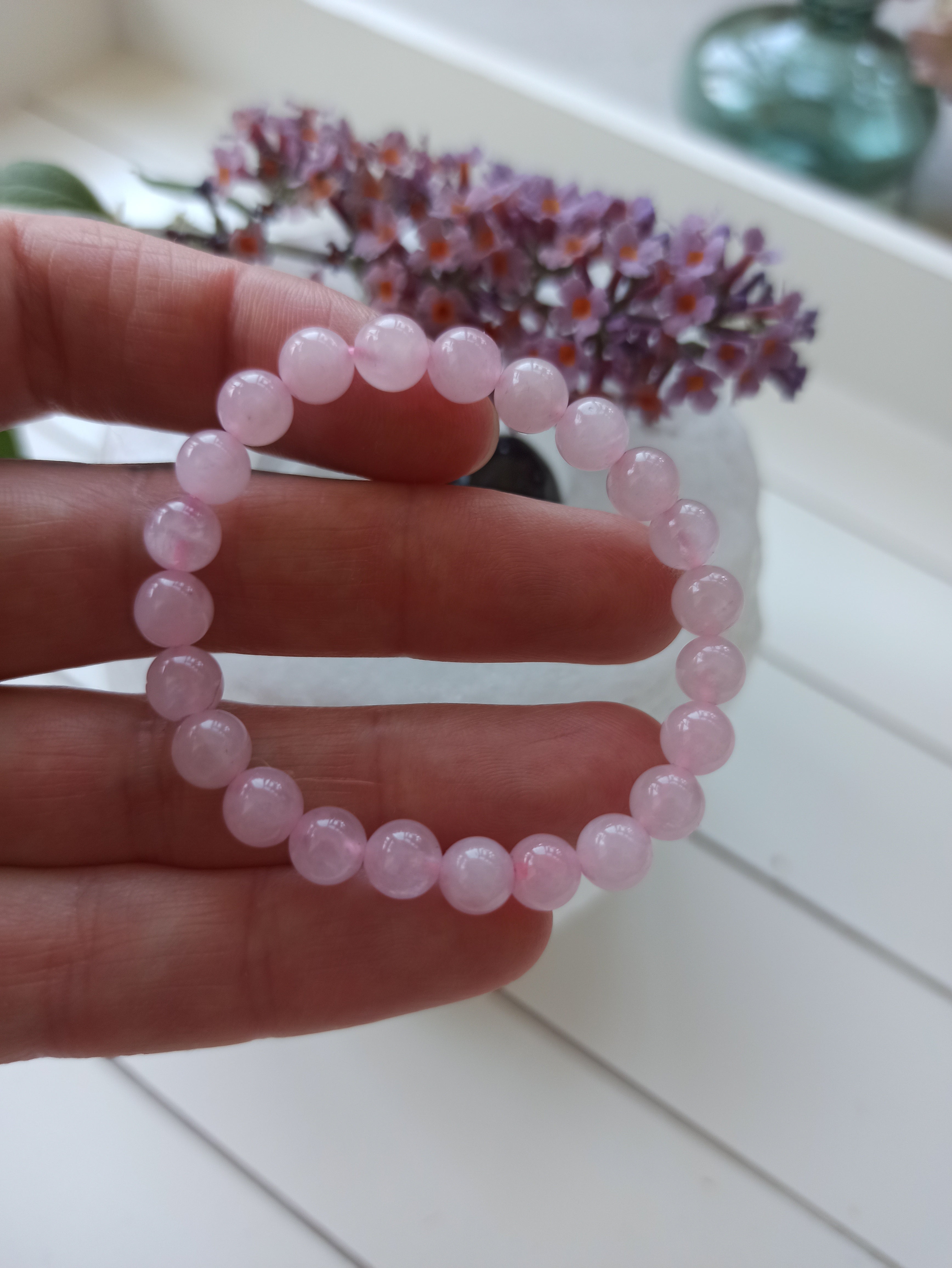 Edelsteen armband kind rozenkwarts