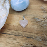 Rozenkwarts edelsteen hanger hart | Marga Jacobs