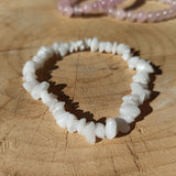 Sneeuwkwarts edelsteen armband split | Marga Jacobs