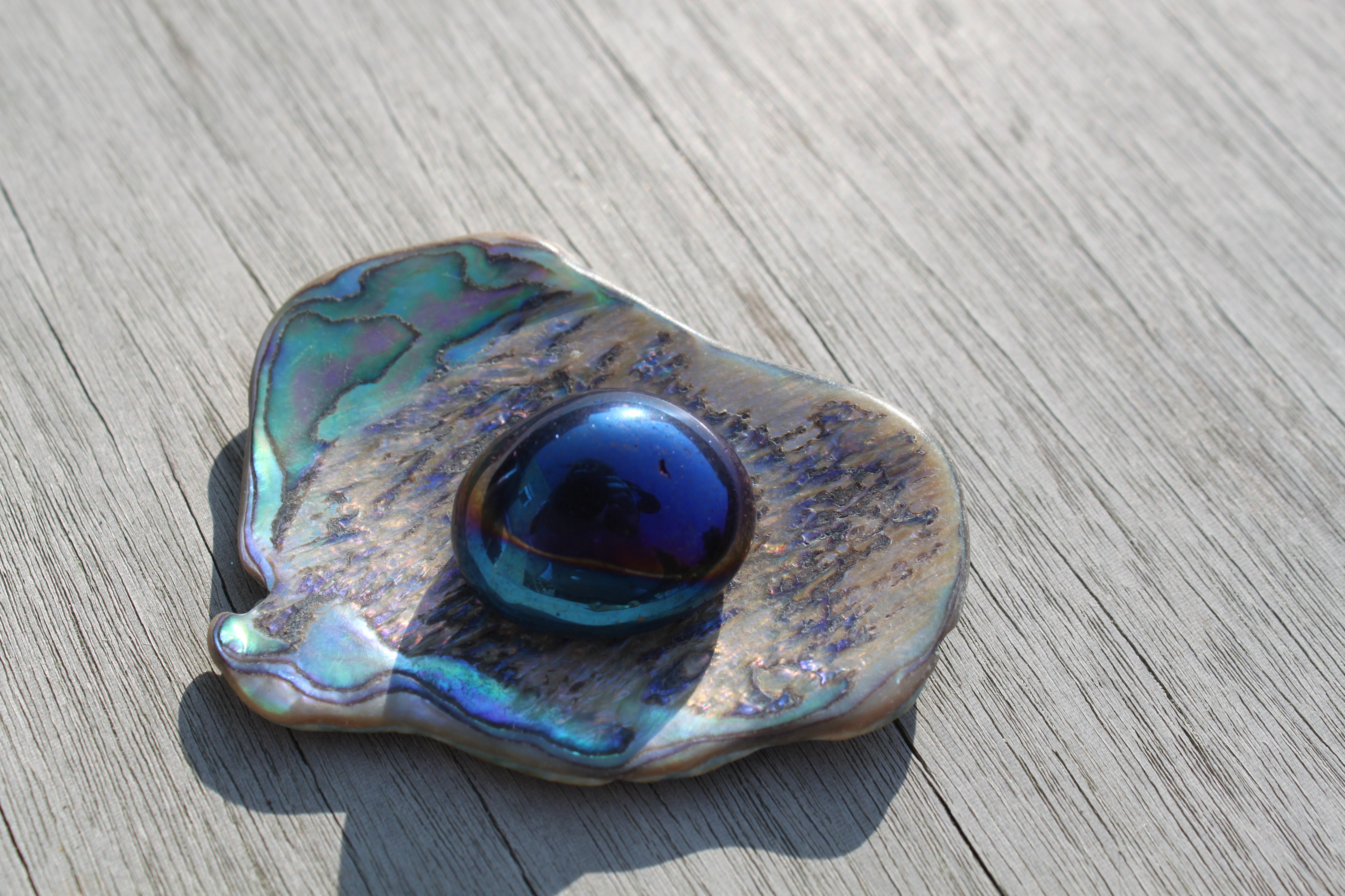 Tanzien Titanium Aura op Paua opaal trommelstenen | Marga Jacobs, De webshop