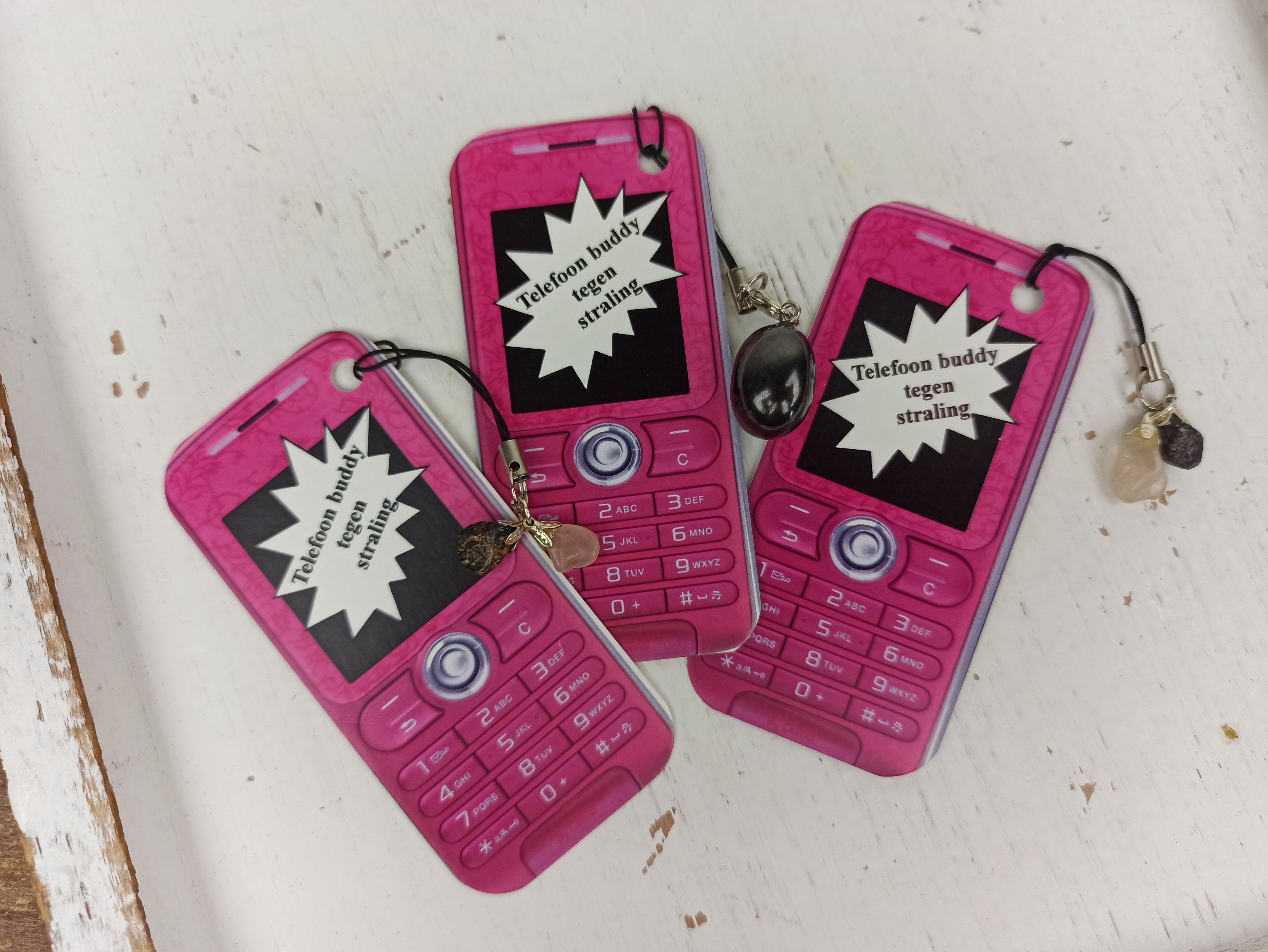 Telefoon buddy Toermalijn & Rozenkwarts | Marga Jacobs