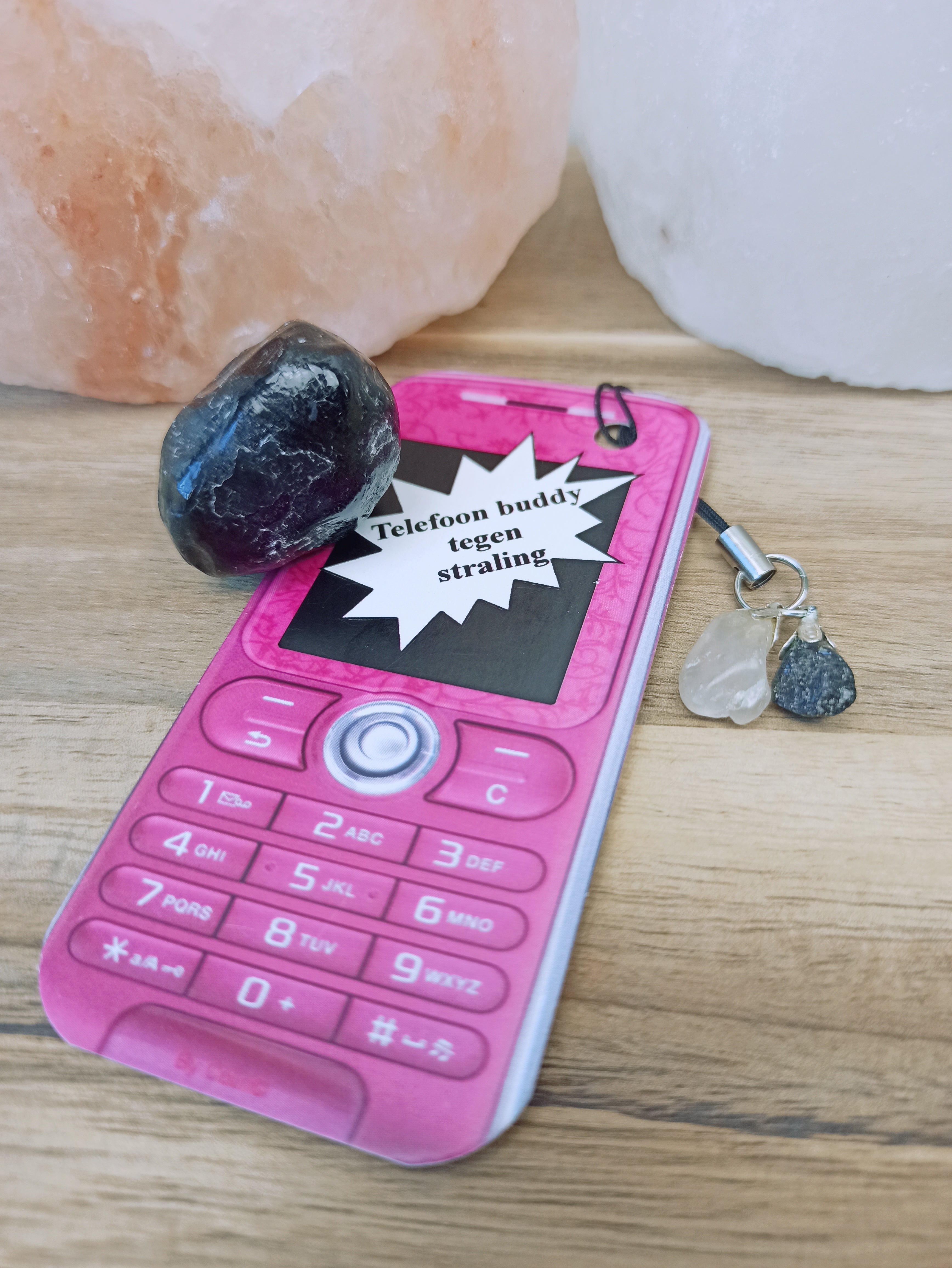 Telefoon buddy Toermalijn & Rozenkwarts | Marga Jacobs
