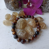 Tijgeroog - Kattenoog - Valkenoog - Slangenoog edelsteen armband | 8 mm | Marga Jacobs