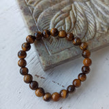 Edelsteen armband kind tijgeroog