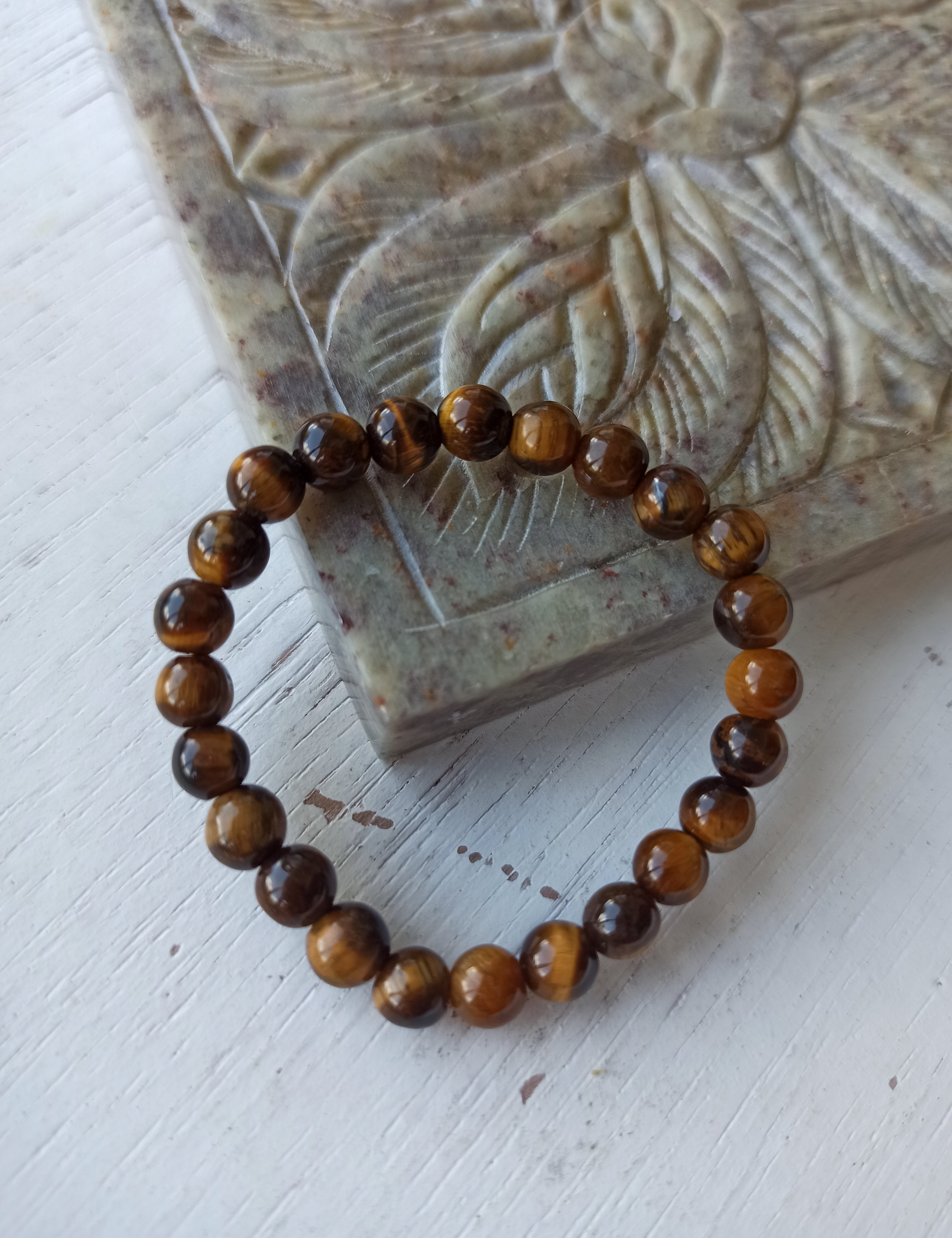 Edelsteen armband kind tijgeroog