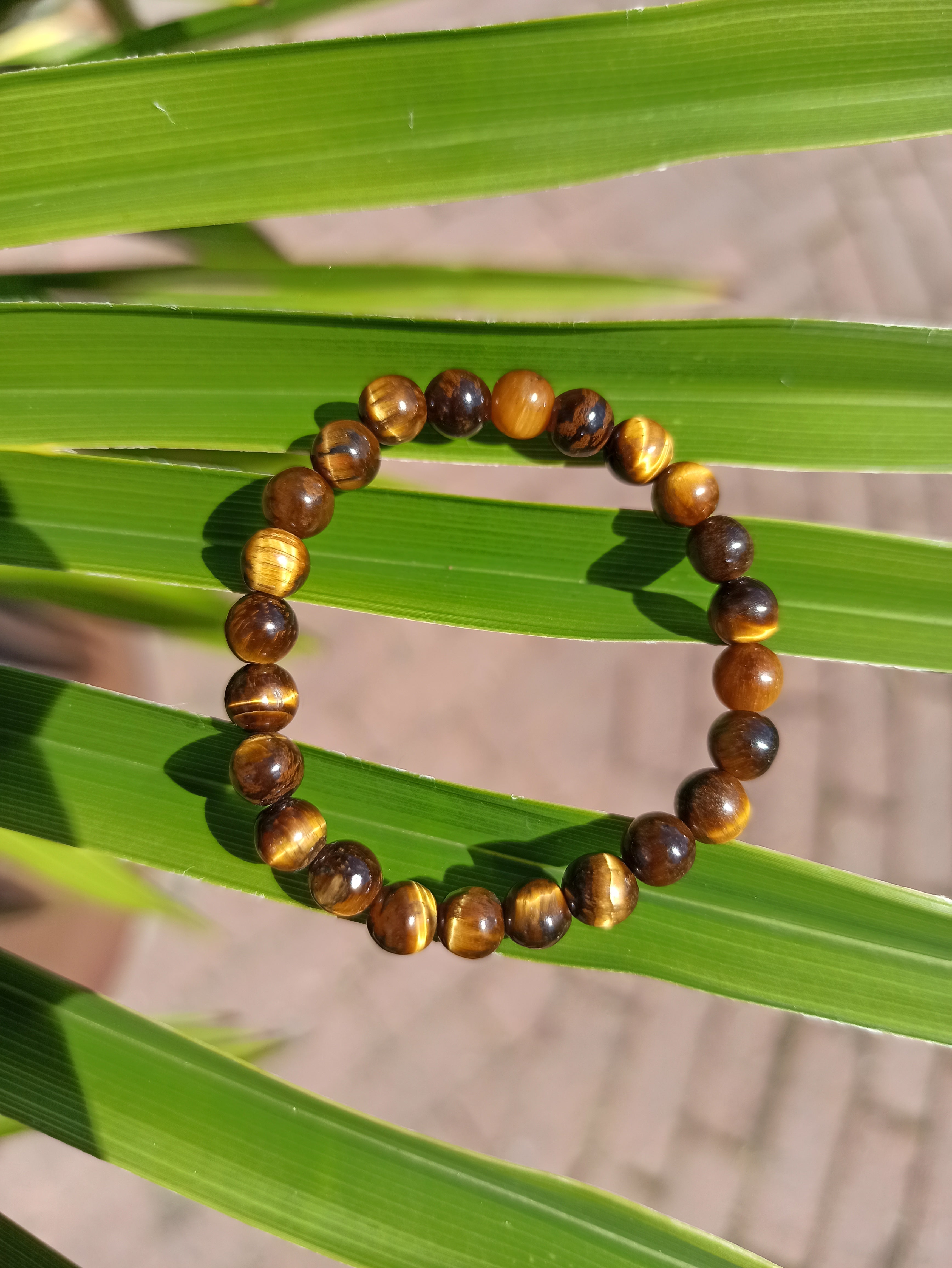 Edelsteen armband kind tijgeroog