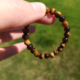 Edelsteen armband kind tijgeroog