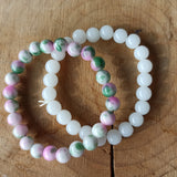 Witte Jade edelsteen armband | Marga Jacobs