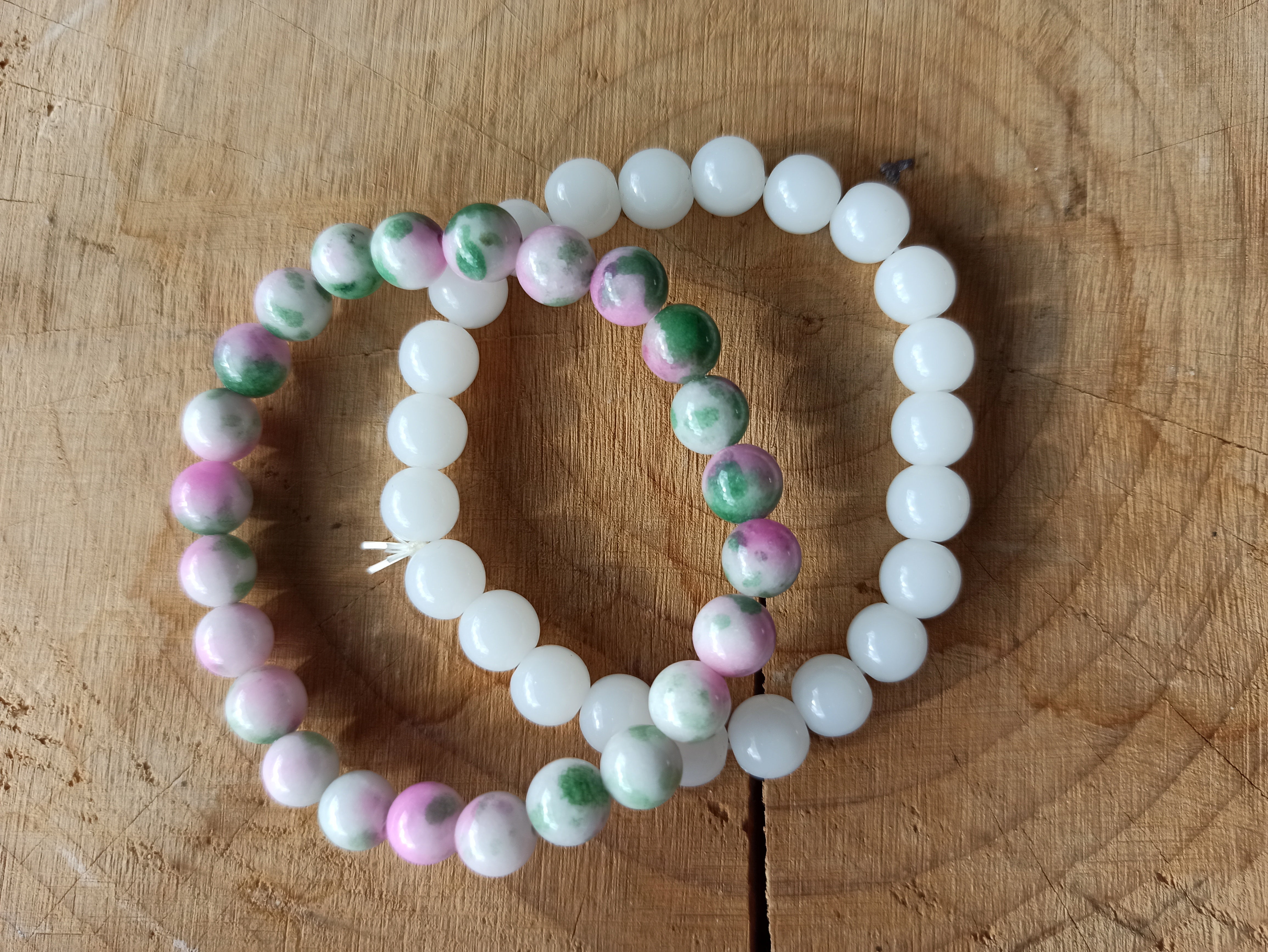 Witte Jade edelsteen armband | Marga Jacobs